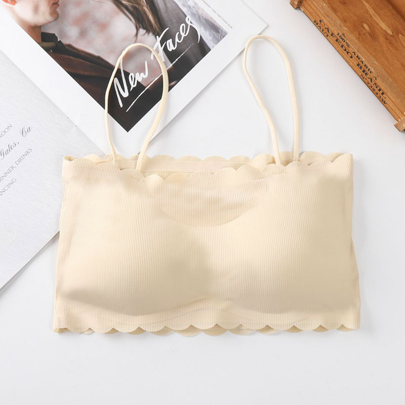 Tube top bez naramenica od Ice Silk s jastučićem, bez šavova, pleteni materijal