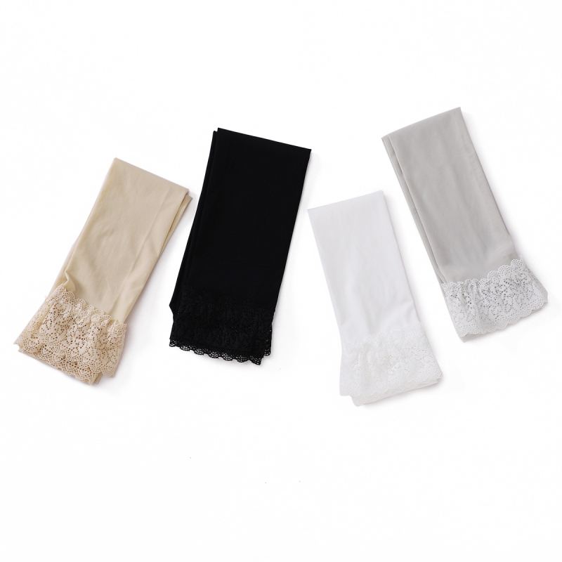 Moteriška Ice Silk UV rankovė su vienos pusės nėrinių kraštu - UV apsauga, lengva, tinkama vasarai, pavasariui ir rudeniui