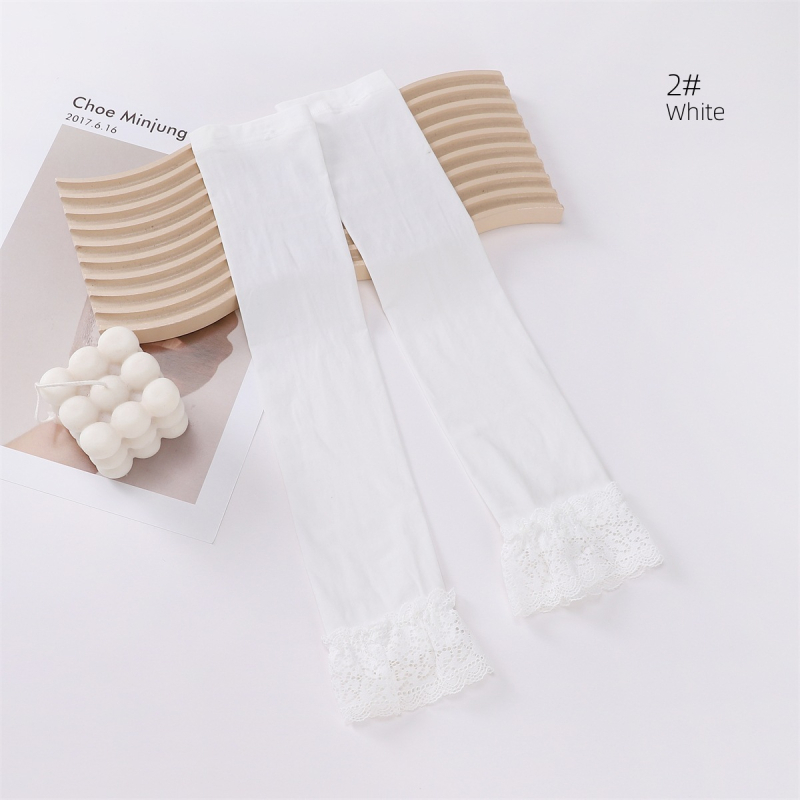 Moteriška Ice Silk UV rankovė su vienos pusės nėrinių kraštu - UV apsauga, lengva, tinkama vasarai, pavasariui ir rudeniui