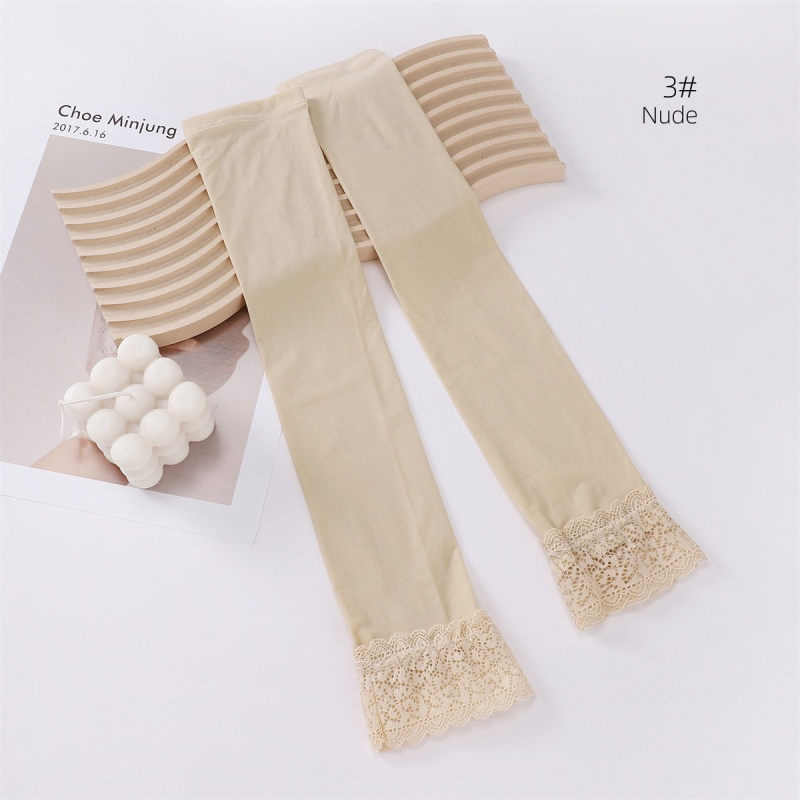 Moteriška Ice Silk UV rankovė su vienos pusės nėrinių kraštu - UV apsauga, lengva, tinkama vasarai, pavasariui ir rudeniui