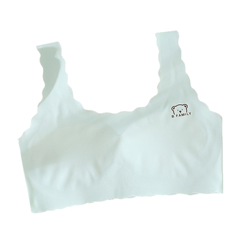 12–16 metų mergaitėms be siūlių liemenėlė iš nailono, pilna taurė, latex formuoti puodeliai, fiksuotos dvigubos petnešos, įdėklas 70–80% spandekso