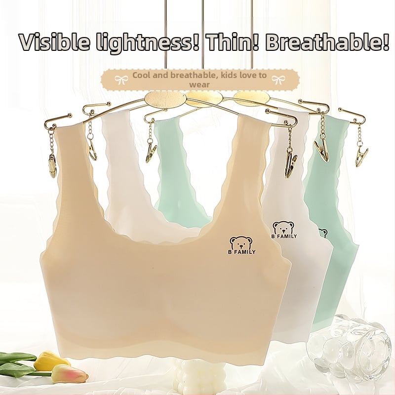 12–16 metų mergaitėms be siūlių liemenėlė iš nailono, pilna taurė, latex formuoti puodeliai, fiksuotos dvigubos petnešos, įdėklas 70–80% spandekso