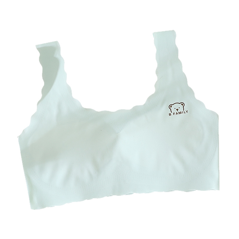 12–16 metų mergaitėms be siūlių liemenėlė iš nailono, pilna taurė, latex formuoti puodeliai, fiksuotos dvigubos petnešos, įdėklas 70–80% spandekso