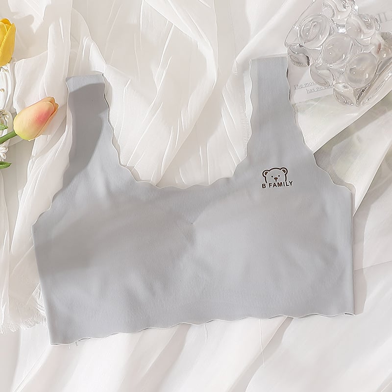 12–16 metų mergaitėms be siūlių liemenėlė iš nailono, pilna taurė, latex formuoti puodeliai, fiksuotos dvigubos petnešos, įdėklas 70–80% spandekso