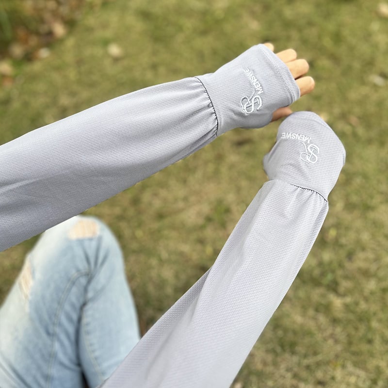 Muške rukave od ice silk, prozračne UV zaštite, poliesterska osnova s 11–20% najlona, za planinarenje i vožnju bicikla