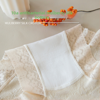 Ženske gaće s visokim strukom i podizanjem stražnjice, prozračne; glavni materijal viskoza, podstava od Mulberry Silk, floralni jacquard uzorak