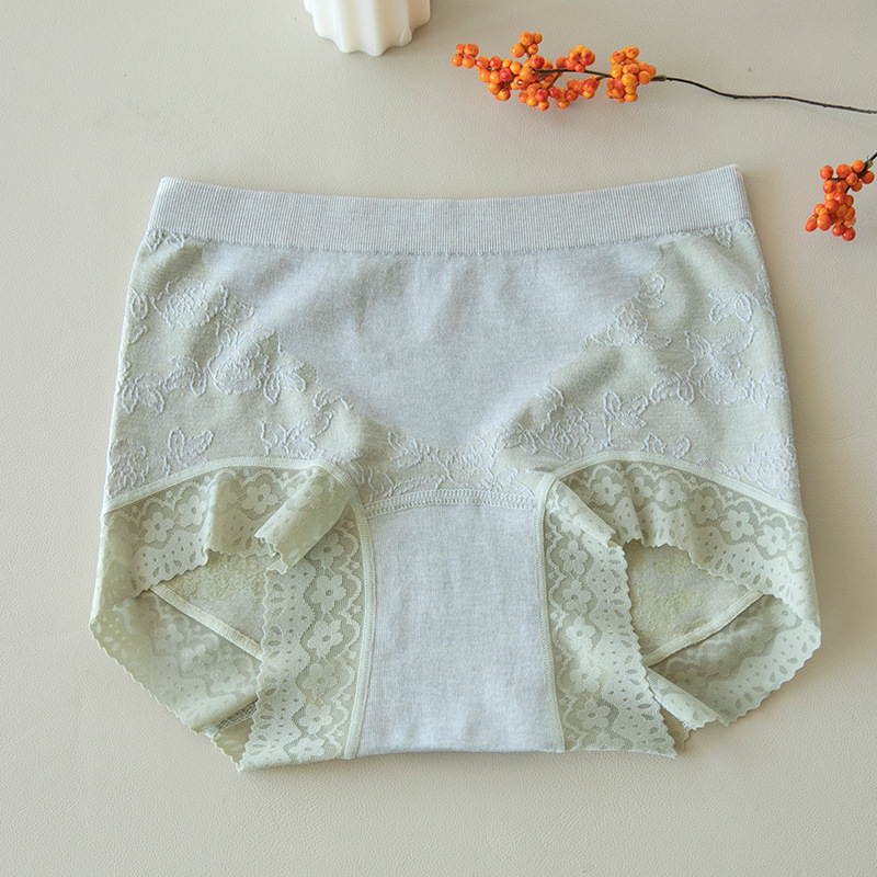 Ženske gaće s visokim strukom i podizanjem stražnjice, prozračne; glavni materijal viskoza, podstava od Mulberry Silk, floralni jacquard uzorak