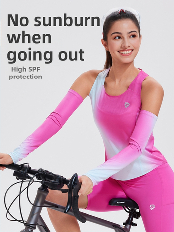 Išorės saulės apsaugos rankovės, universalios, poliesteris, gradientinis raštas, tinkamos dviračiams ir lauko veikloms