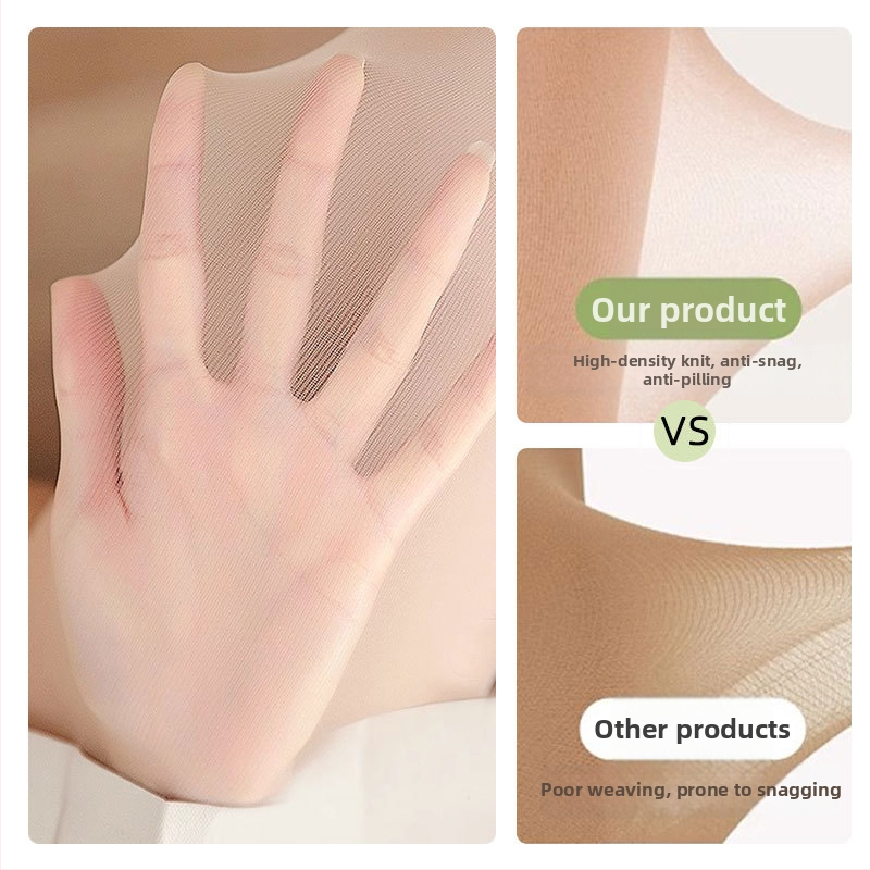 Γυναικείες διαφανείς καλσόν Velvet-nylon, υπερ-λεπτές, αόρατες, μορφοποιούσες (70–80% νάιλον)