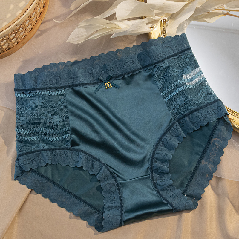 Lenjerie intimă pentru femei, talie medie, din ice silk nylon, căptușeală din bumbac în zona intimă, respirantă, antibacteriană