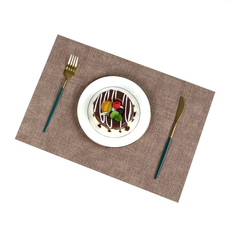 Perive podmetače za stol, teksturirani kvadratni podmetači i podmetači za šalice čaja, s izolacijom, elegantan zapadni stil.