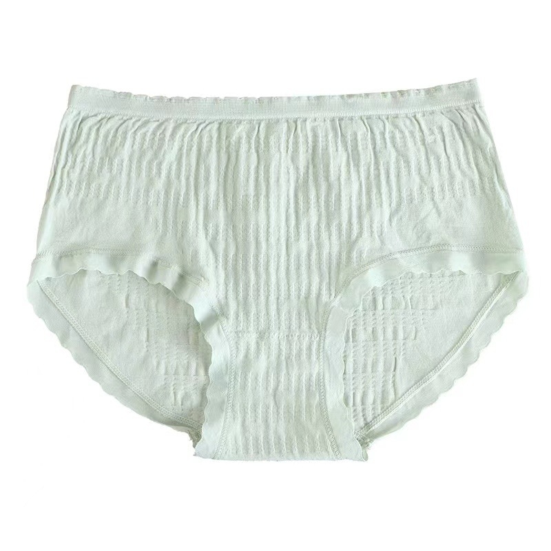 Chiloți femei fără cusături din nailon, cu dantelă și căptușeală din bumbac în zona inghinală, talie medie