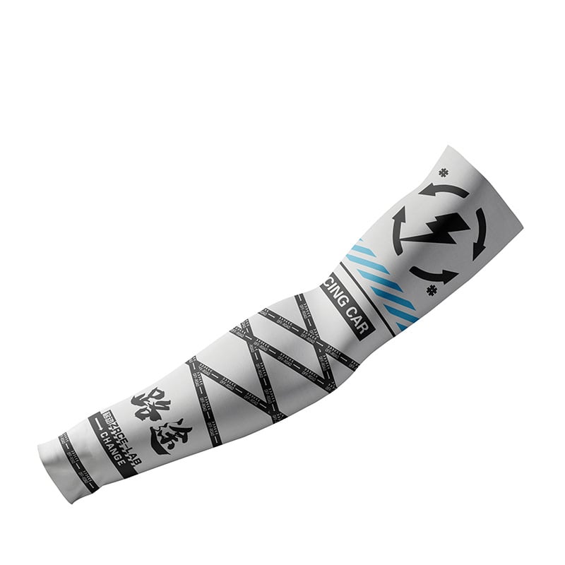 Išorinė rankovė su UV apsauga — be siūlės, Ice Silk audinys, dryžuotas raštas, pritaikomas su logotipu, suaugusiems unisex