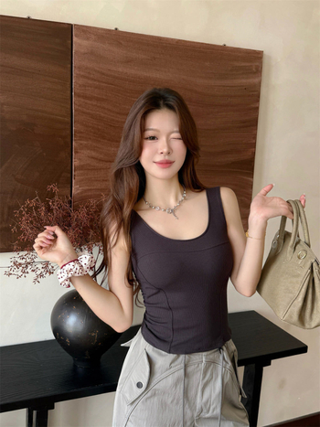 Vesta cu guler în formă U, textil termic periat, Slim Fit, lungime scurtă 40-50 cm, model solid, bumbac 50-70%