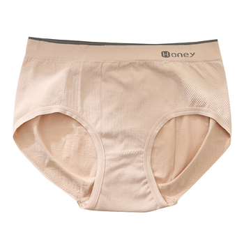 Chiloți femei fără cusături, talie medie, modelare abdomen și ridicare a șoldurilor, respirabili, cu proteina de mătase, 70–80% nylon, căptușeală din bumbac în zona croiturii