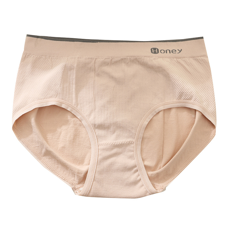 Chiloți femei fără cusături, talie medie, modelare abdomen și ridicare a șoldurilor, respirabili, cu proteina de mătase, 70–80% nylon, căptușeală din bumbac în zona croiturii