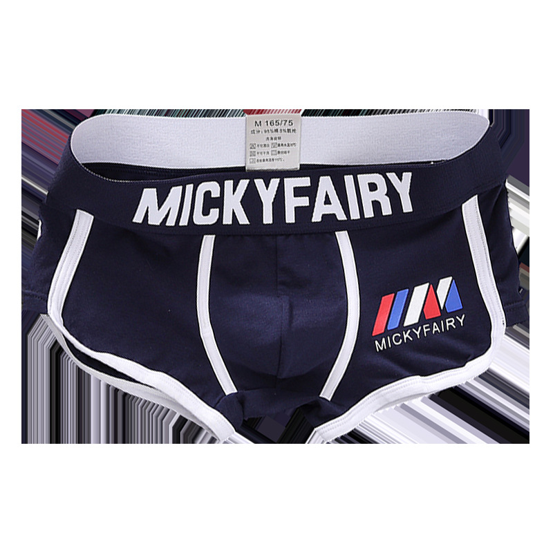 Mickyfairy Boxer bărbăți din bumbac, imprimeu – talie medie, respirabile și confortabile