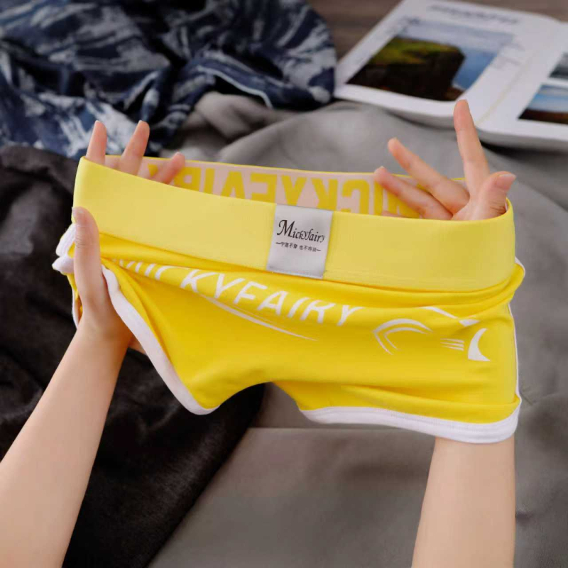 Mickyfairy Boxer bărbăți din bumbac, imprimeu – talie medie, respirabile și confortabile