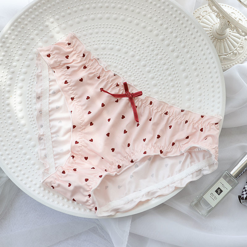 Ženske gaćice za plus veličinu, japanski stil, milk silk materijal, elastične, s mašnicom