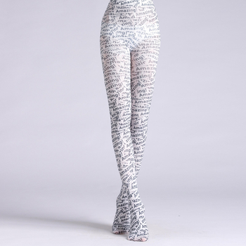 LEOPARDLADY Καλσόν από μίξη υφασμάτων με αγγλική εκτύπωση, μεσαίας πυκνότητας, 90-95% πολυεστέρα