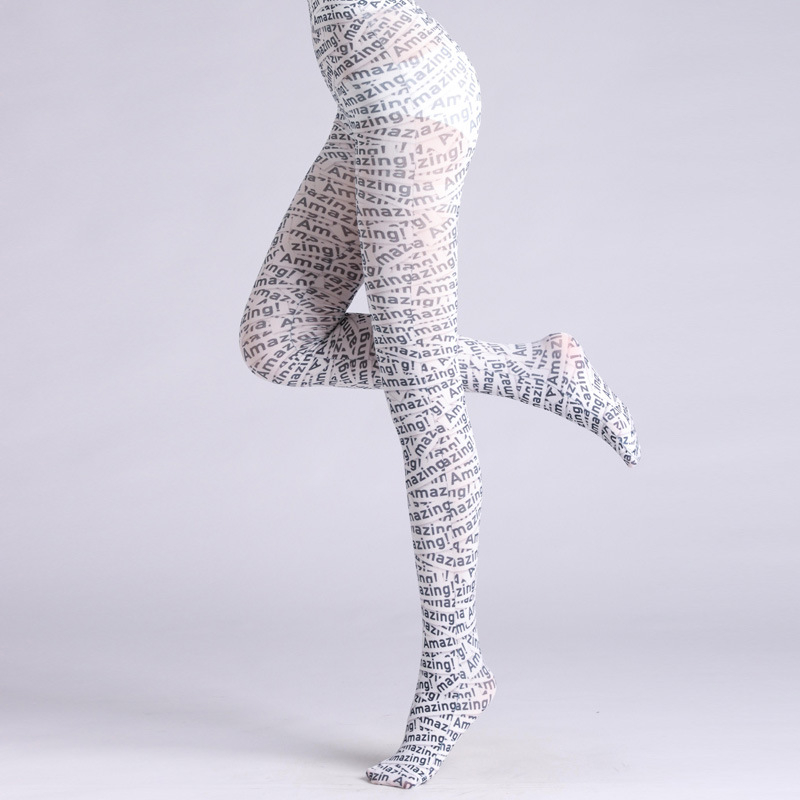 LEOPARDLADY Καλσόν από μίξη υφασμάτων με αγγλική εκτύπωση, μεσαίας πυκνότητας, 90-95% πολυεστέρα