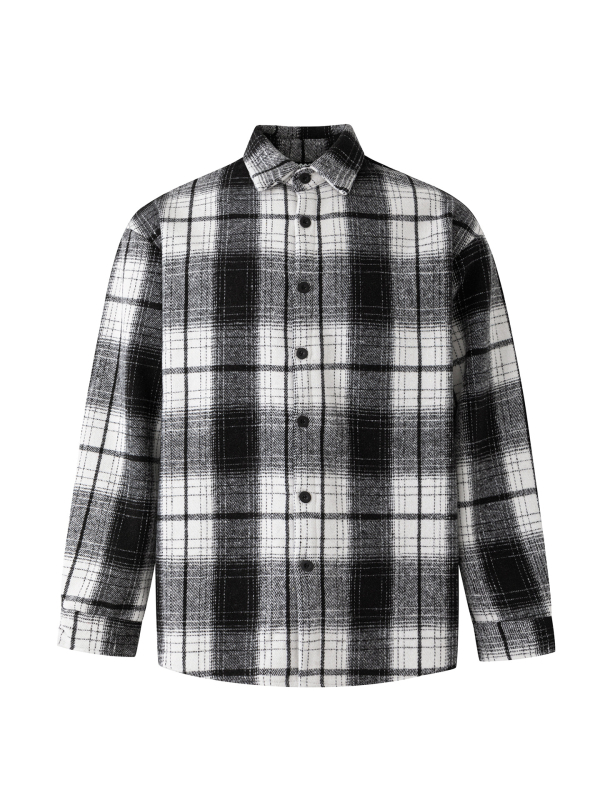 MYQ japanski stil retro karirana košulja-jacketa za muškarce, s dugim rukavima, zimsku debelu toplu, u korejskom stilu