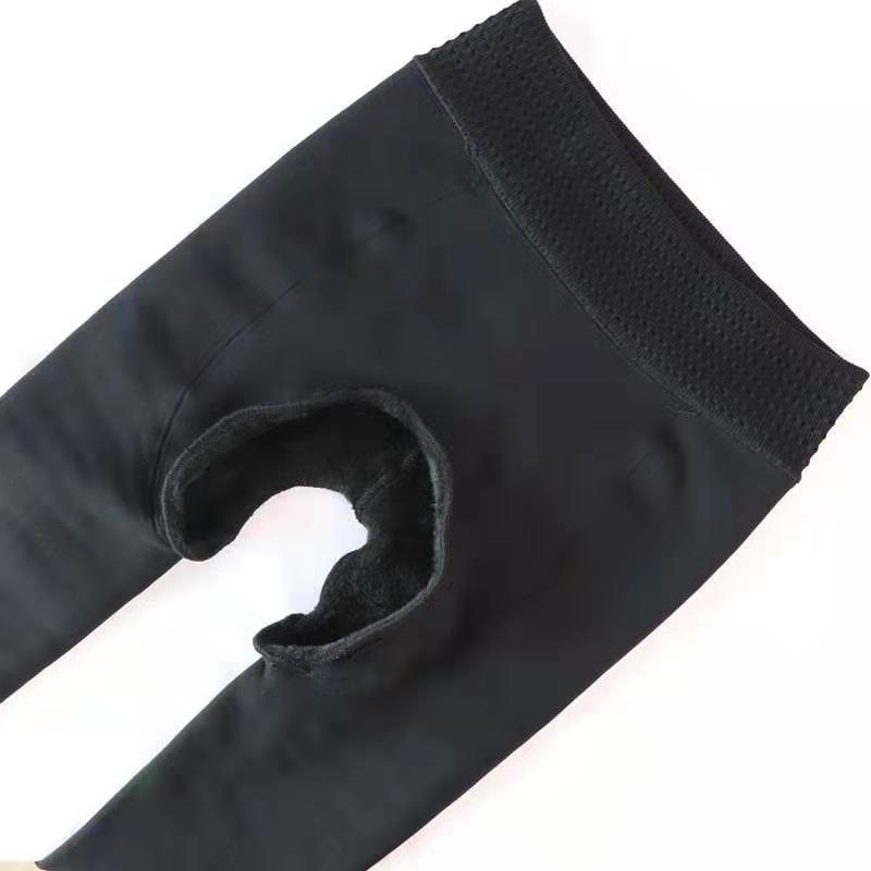 Γυναικείες velvet κολάν με ανοιχτό σχέδιο, 120D, 70% σπάντεξ, αναπνεύσιμες, αντιβακτηριακές, αποσμητικές, αντιτριβής, μονόχρωμες, για όλο τον χρόνο