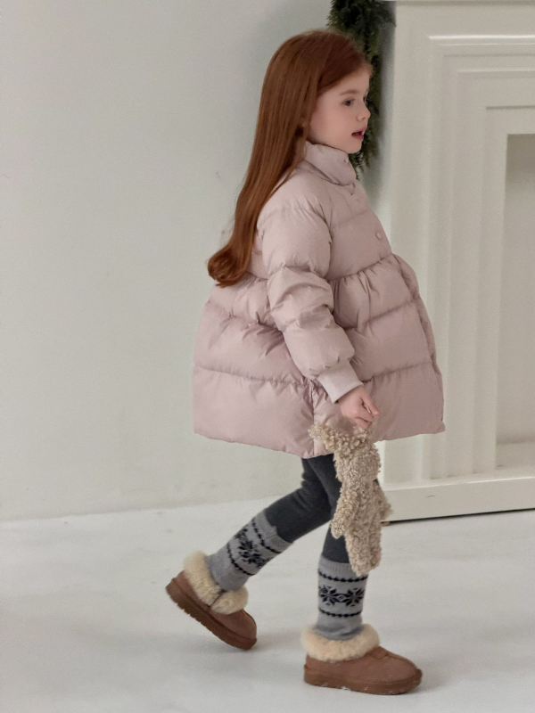 Mergaitei leggings su Fair Isle raštu iš alpaka fleece – storas megztos šilumos žiemai 2025, vidutinio juosmens, 90% medvilnė