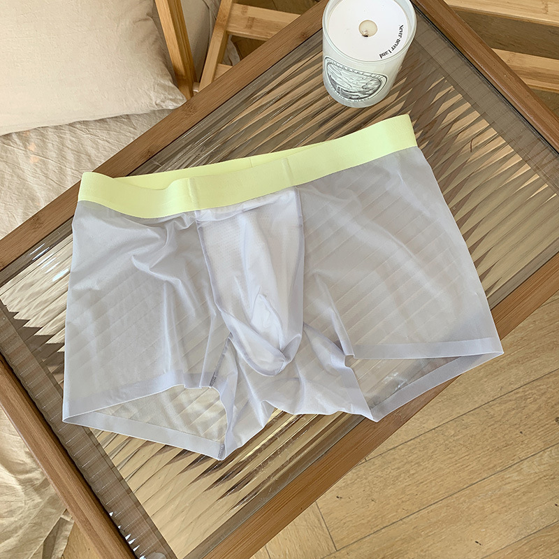 20D ultratanke ice silk 3A antibakterijske muške bokserice – prozračne, brzo se suše