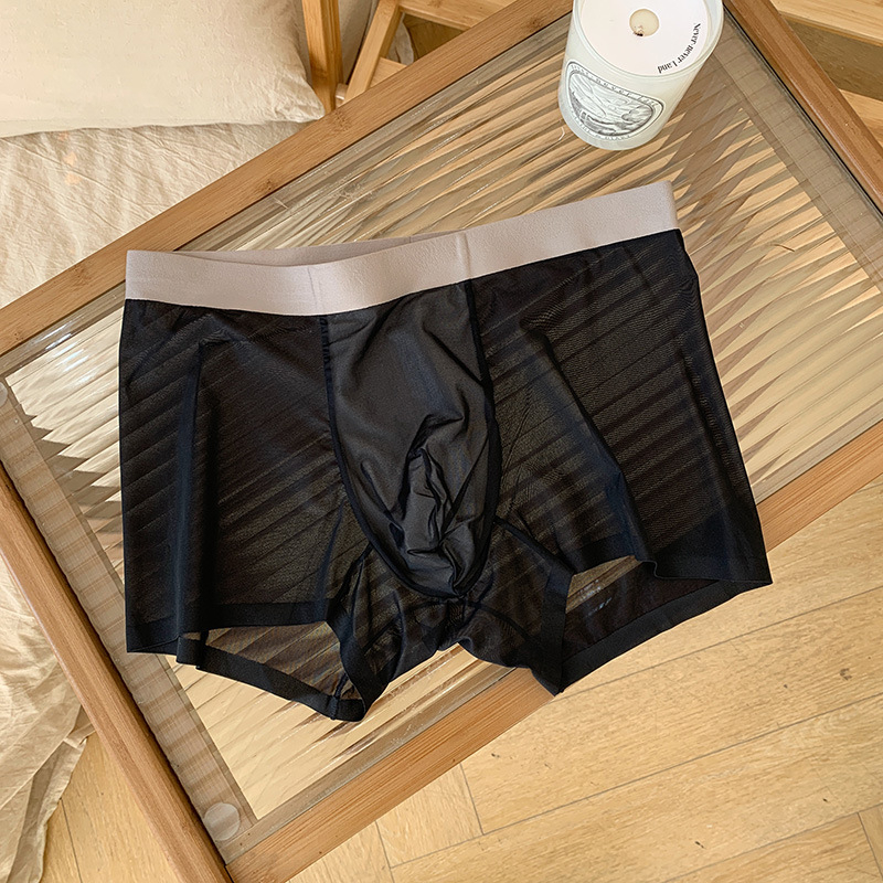 20D ultratanke ice silk 3A antibakterijske muške bokserice – prozračne, brzo se suše