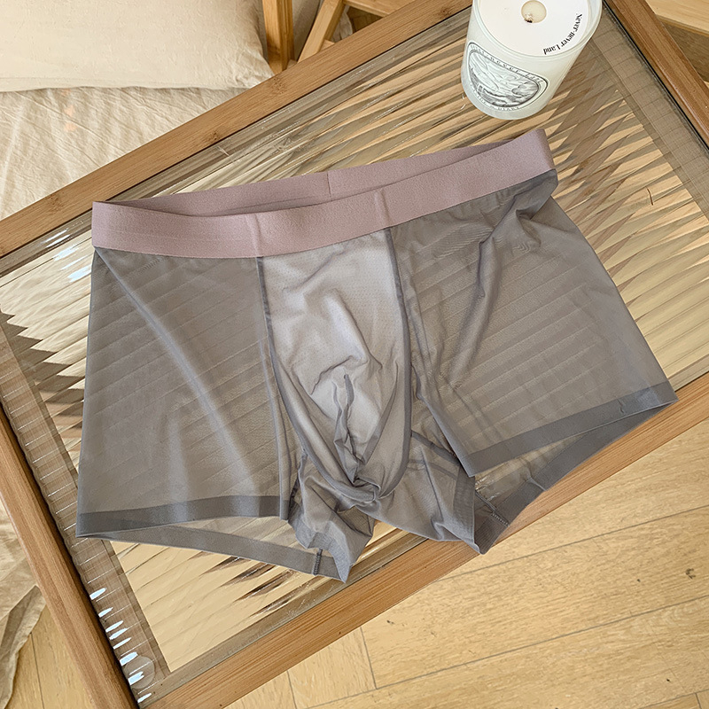 20D ultratanke ice silk 3A antibakterijske muške bokserice – prozračne, brzo se suše