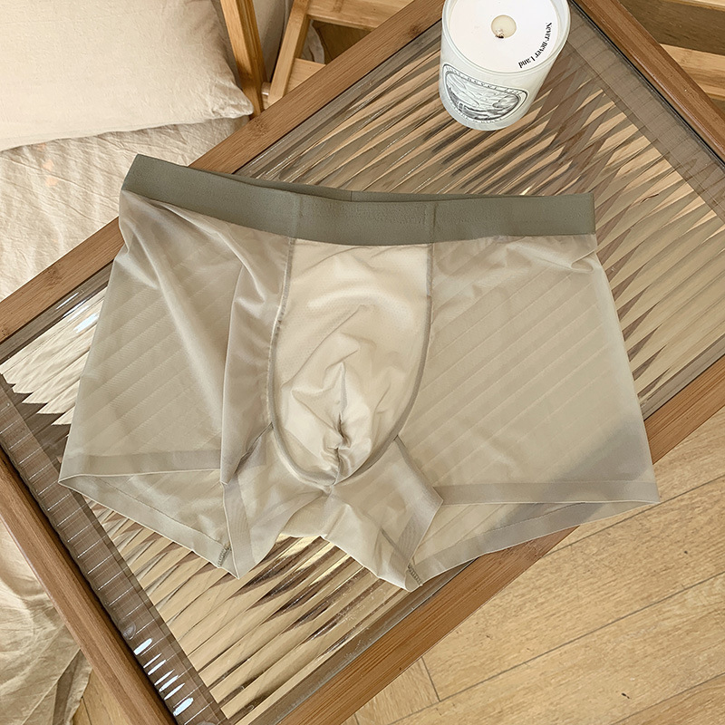 20D ultratanke ice silk 3A antibakterijske muške bokserice – prozračne, brzo se suše