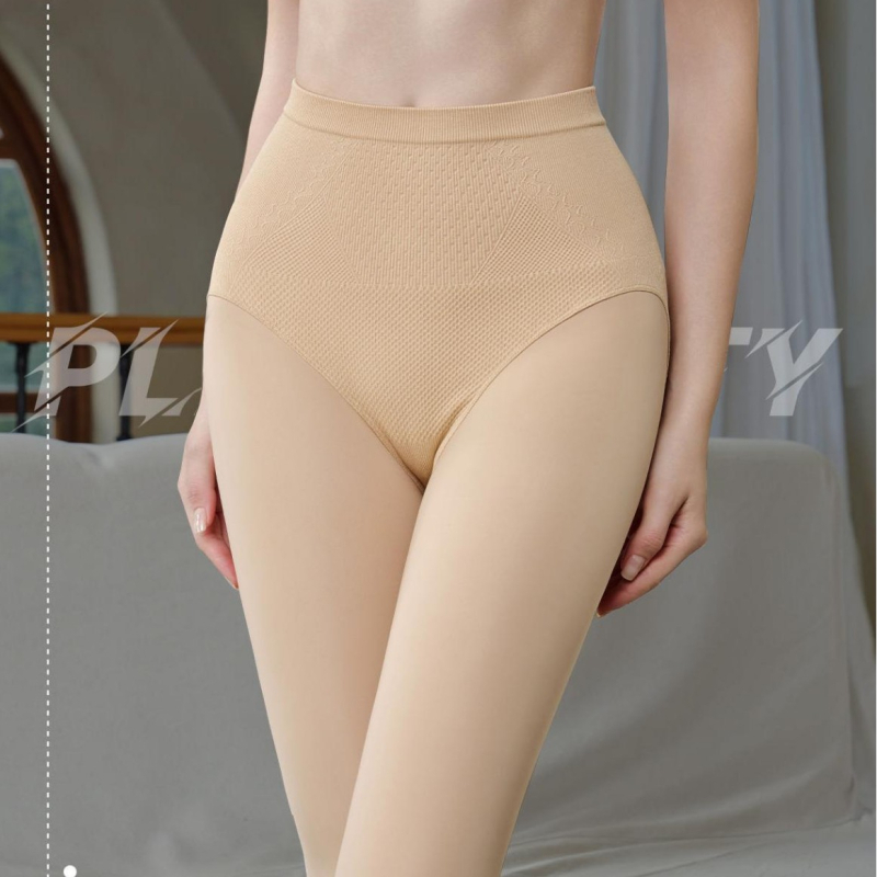 Νάιλον καλσόν με ανύψωση γλουτών και εσωτερική επένδυση φλίς, μεσαίας πυκνότητας, για σύσφιξη σώματος και ποδιών, με πόδια