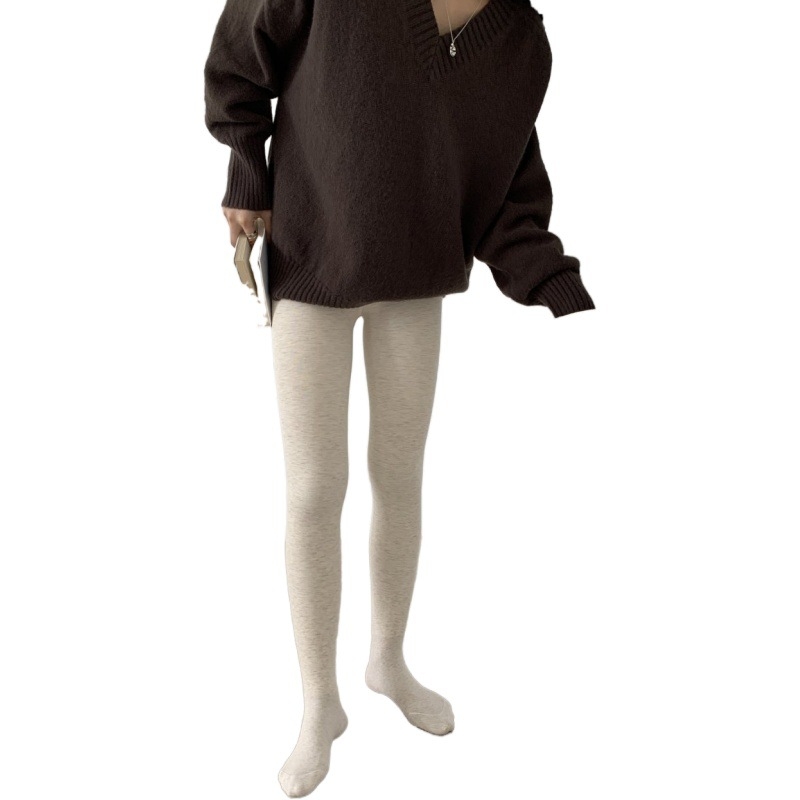 Χειμωνιάτικες κολάν με επένδυση φλίς – μονόχρωμο, ύφασμα νάιλον-σπαντεξ, παχυσμένο φλίς, πλήρους μήκους, ιαπωνικό στυλ