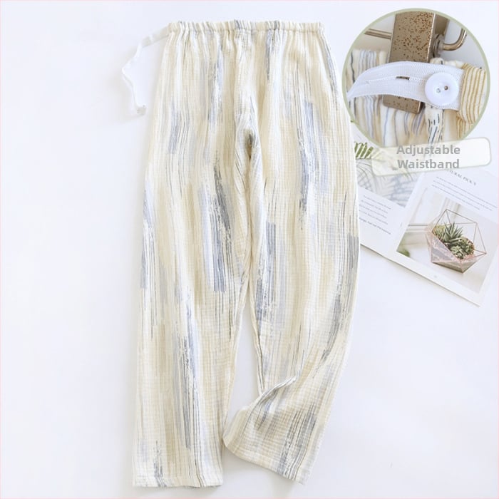 Σετ δύο τεμαχίων μετά τον τοκετό από 100% βαμβάκι: φούστα με παντελόνια από γάζα διπλού επιπέδου, νυχτικό θηλασμού για καλοκαίρι