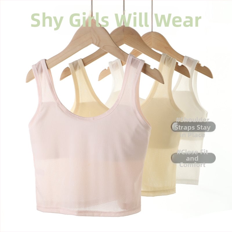 Mergaitėms skirtas nailoniniai liemenėlė-vesta vystymosi etapui, kvėpuojanti liemenėlės įdaila, pilnas kaušelis, plonas formuojantis kaušelis, fiksuotos dvigubos petnešos