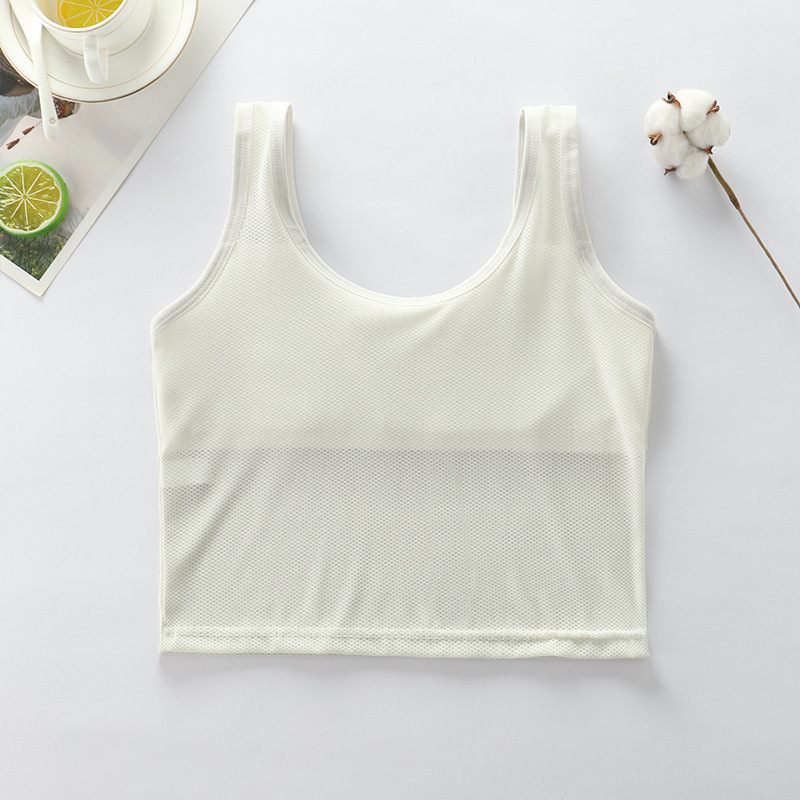 Mergaitėms skirtas nailoniniai liemenėlė-vesta vystymosi etapui, kvėpuojanti liemenėlės įdaila, pilnas kaušelis, plonas formuojantis kaušelis, fiksuotos dvigubos petnešos