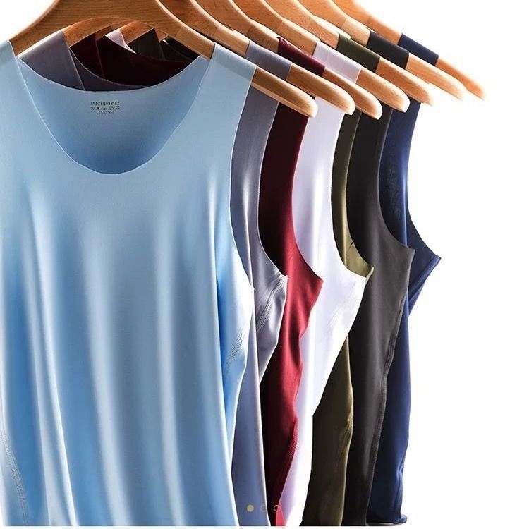 Muška bezrukna vest s V-izrezom, Milk Silk tkanina, poliester, srednja gustoća 181–200 g/m², ljeto, svestran stil