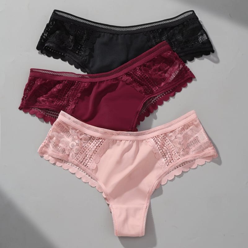 Ženske gaćice od pamuka bezšivne, brazil stil, niska linija struka, jacquard tkanina, 80–90% pamuka