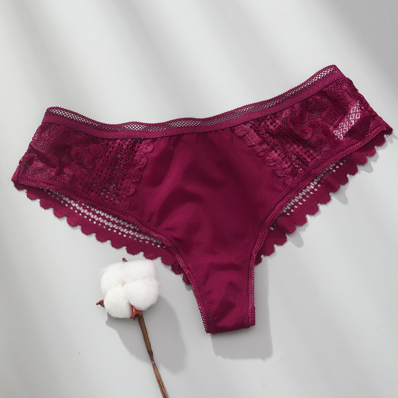 Ženske gaćice od pamuka bezšivne, brazil stil, niska linija struka, jacquard tkanina, 80–90% pamuka