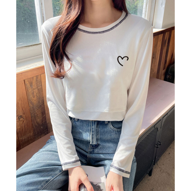 Žindymo topas po gimdymo, rudens–žiema, 95% medvilnė, apvali kaklo forma, ilgomis rankovėmis, įprastas ilgis (50–65 cm)