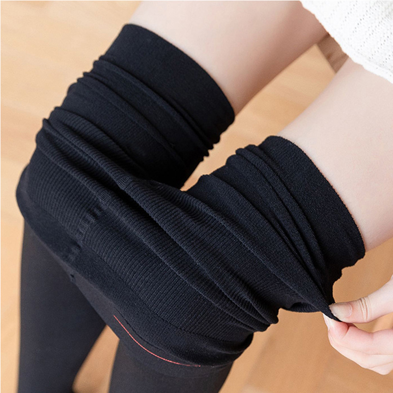 Nylon za jesen-zimu s anti-pilingom, modeliranje tijela, podizanje stražnjice, kompresivne gaćice s nogavicama, crne