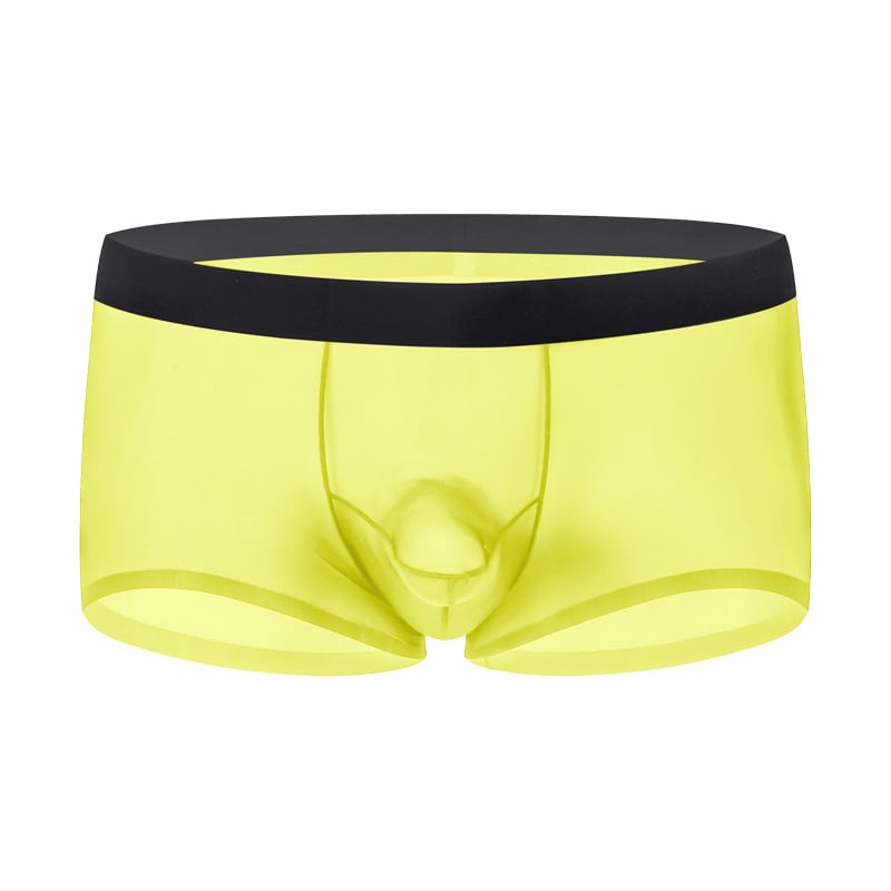 Férfi ice silk boxeralsó, gyorsan száradó, elválasztó elrendezés, háromdimenziós szabás, nylon anyag