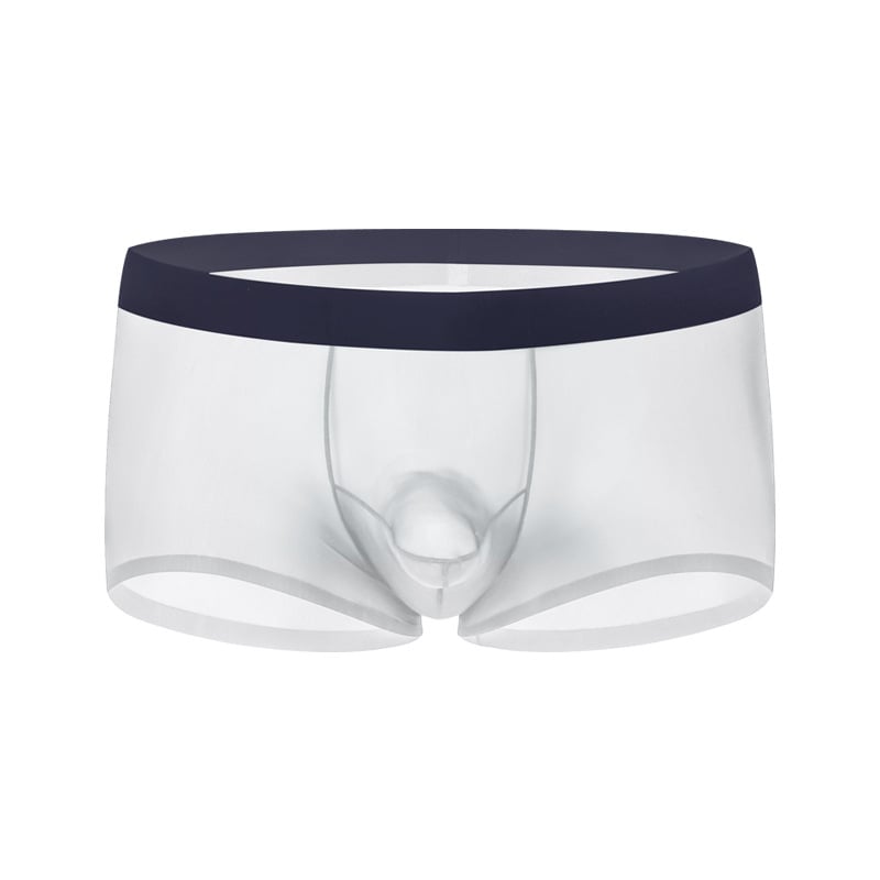 Férfi ice silk boxeralsó, gyorsan száradó, elválasztó elrendezés, háromdimenziós szabás, nylon anyag