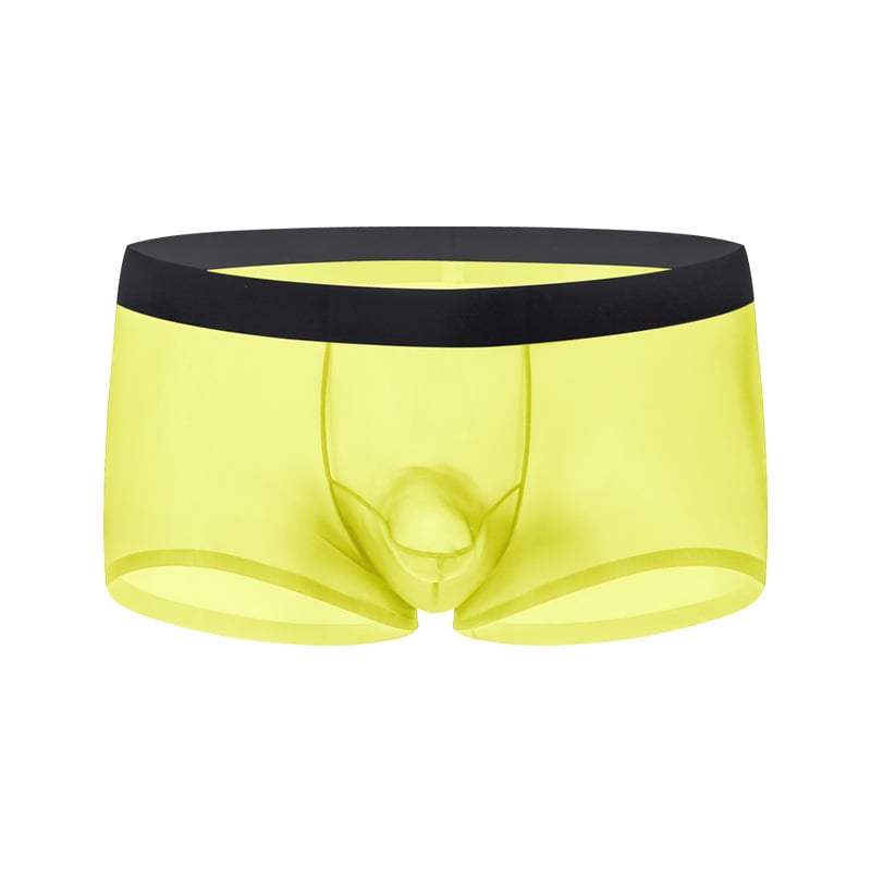 Férfi ice silk boxeralsó, gyorsan száradó, elválasztó elrendezés, háromdimenziós szabás, nylon anyag