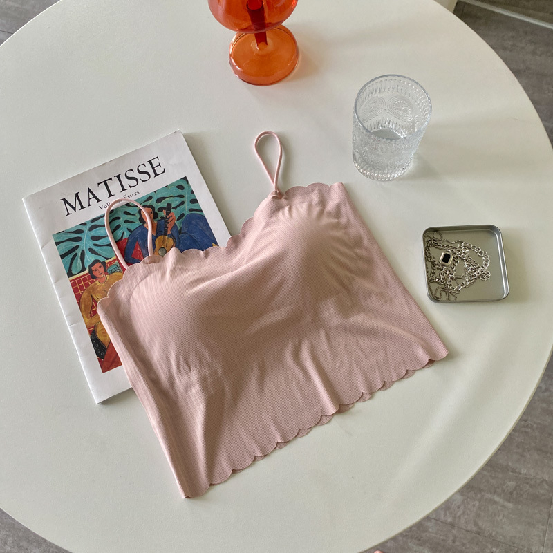 Bezrameni top za prsa s punim čašicama, tanke oblikovane čašice, Ice Silk tkanina, najlon smjesa, prozračan