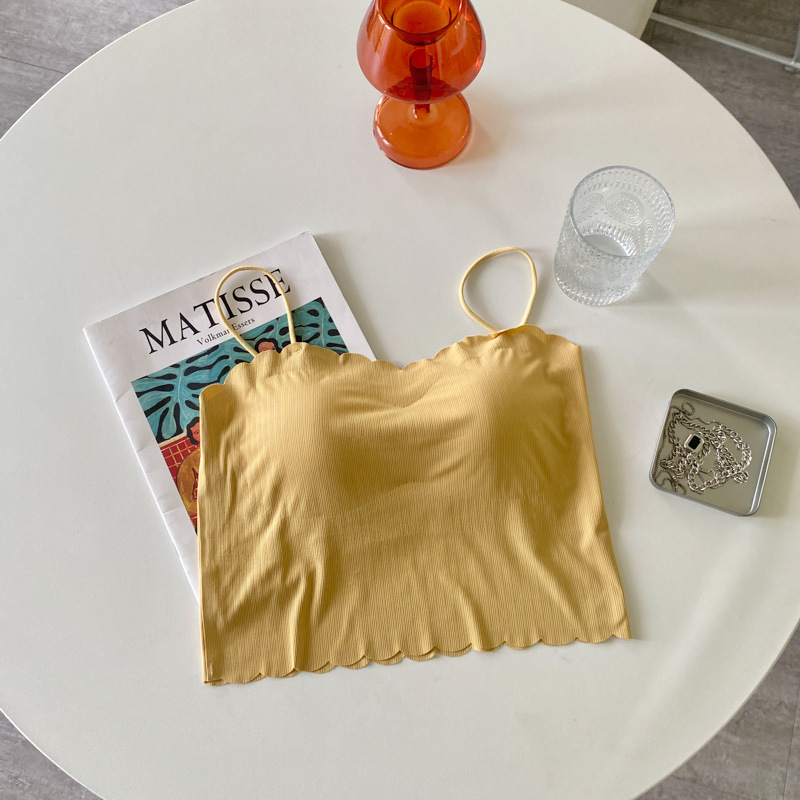 Bezrameni top za prsa s punim čašicama, tanke oblikovane čašice, Ice Silk tkanina, najlon smjesa, prozračan