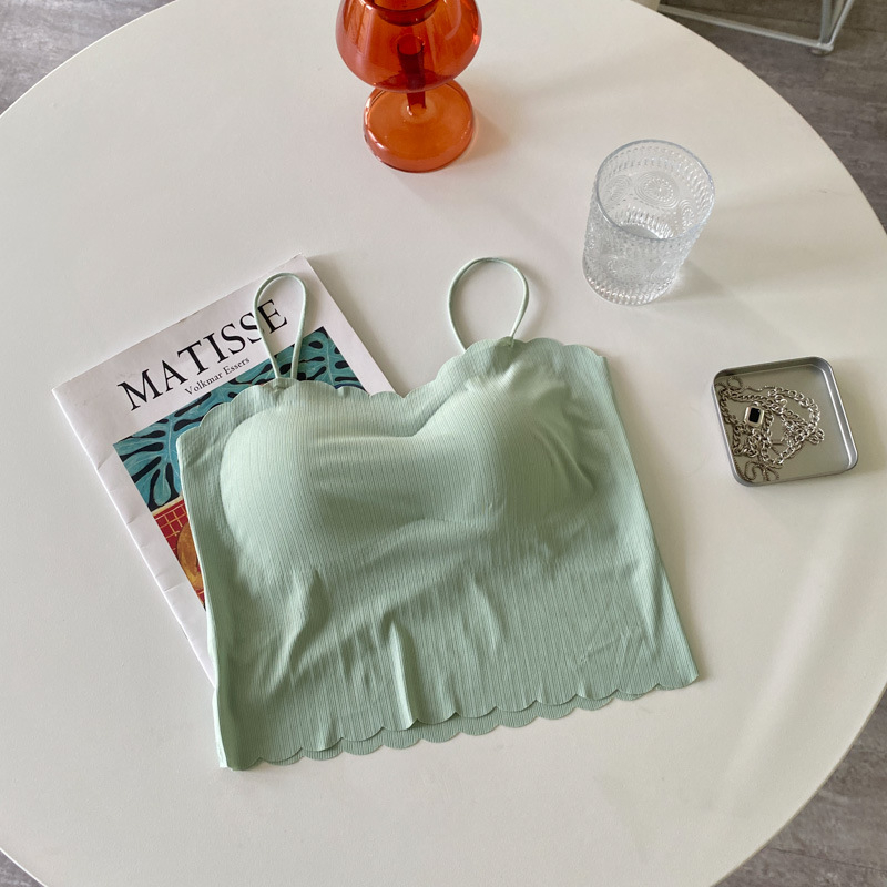Bezrameni top za prsa s punim čašicama, tanke oblikovane čašice, Ice Silk tkanina, najlon smjesa, prozračan