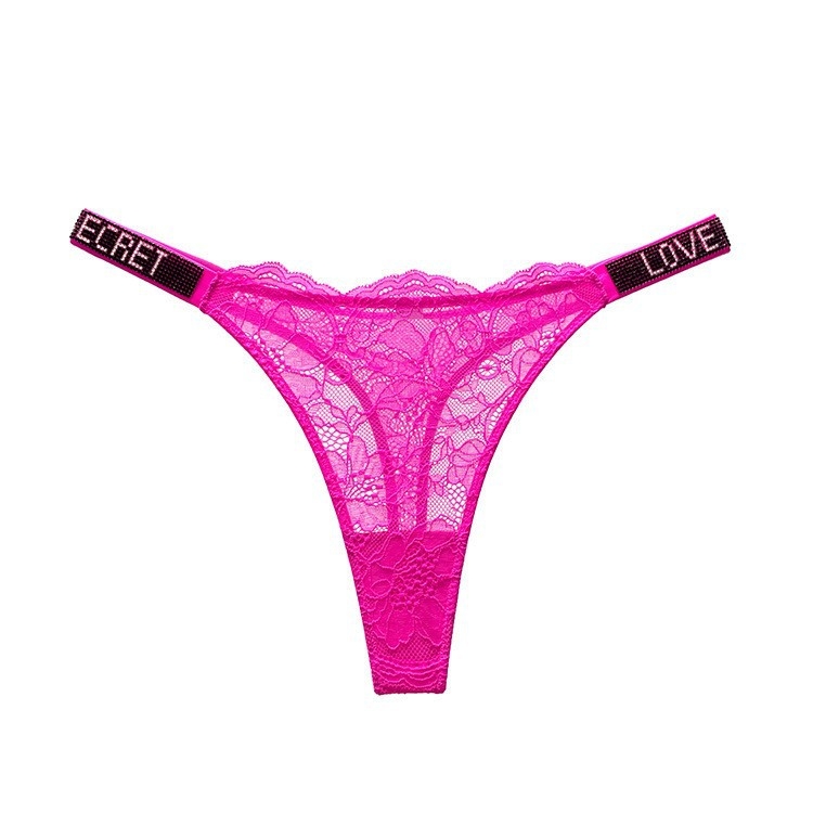 Tanga pentru femei, material ice silk, țesătură principală nylon, căptușeală din bumbac, talie medie
