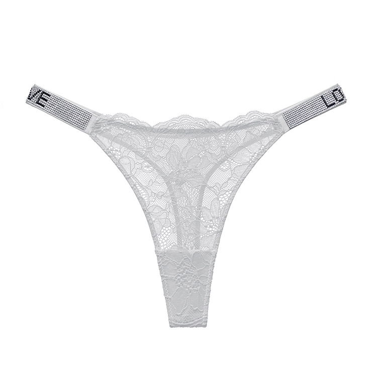 Tanga pentru femei, material ice silk, țesătură principală nylon, căptușeală din bumbac, talie medie